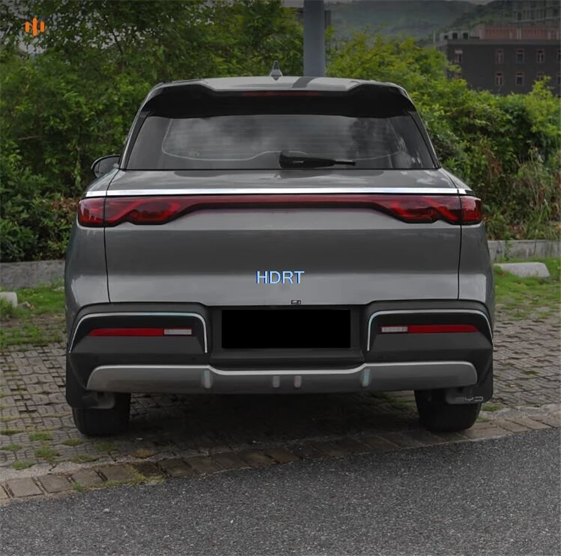 For BYD Yuan UP 2024 + Accessories Exterior Sticker Car Styling Rear Trunk Window Trim Tail Door Strip Cover Side Glass Molding