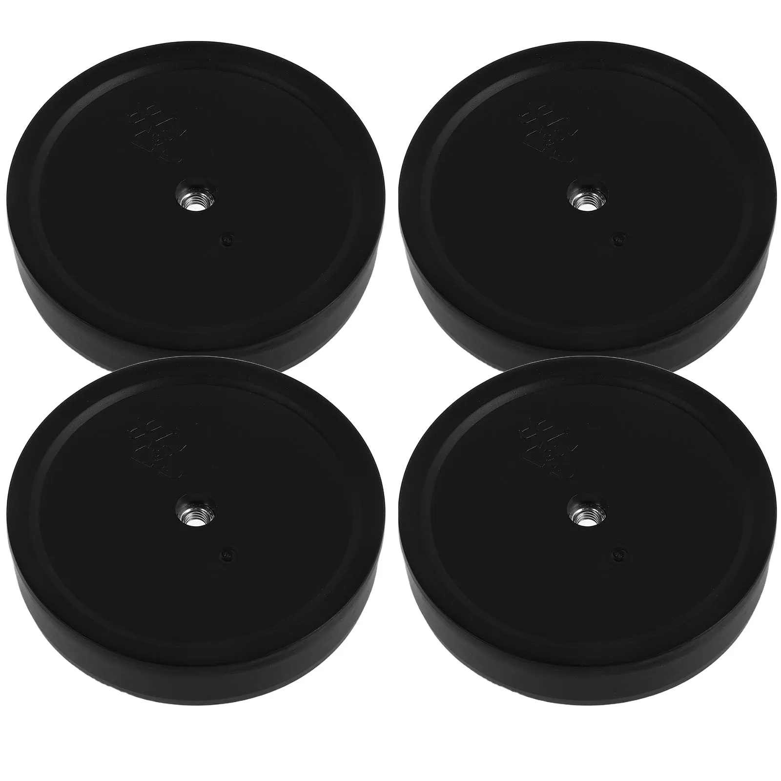 

4Pcs Toilet Brush Holder Base with Embedded Nuts Black Plastic Stand for Bathroom Cleaning Storage Organizer Accessory