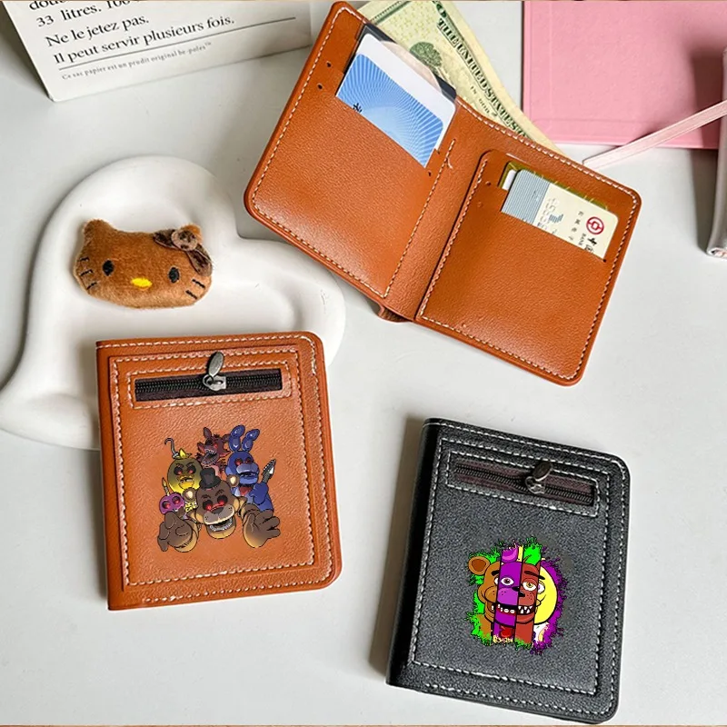 

Fnafs Wallet Cartoon Card Coin Purse Fashion Anime Men's Leather Short Wallet Large Capacity Soft Leather Wallet Birthday Gift