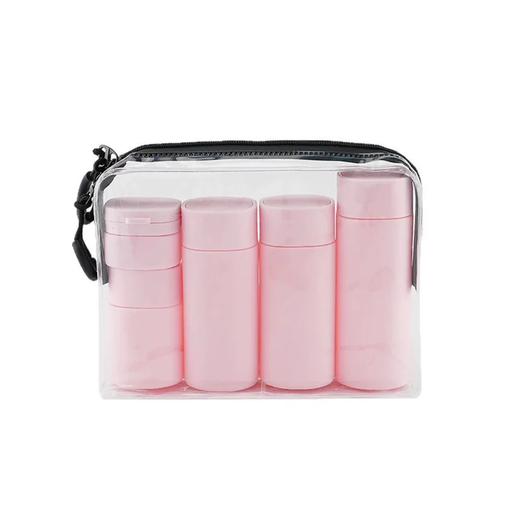 5Pcs Cream Dispenser Set Refillable Bottles Toiletry Containers Set, TSA Approved Leakproof Travel Essentials Cosmetic Organizer