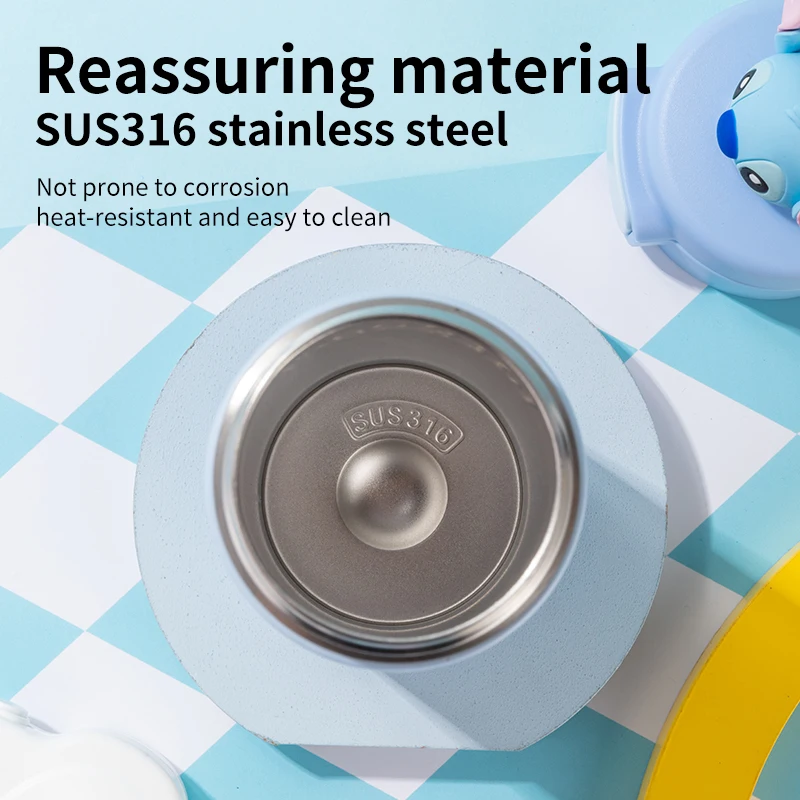 زجاجة مياه رياضية معزولة من الفولاذ المقاوم للصدأ على الوجهين للأطفال من ديزني للاستخدام المدرسي للطلاب