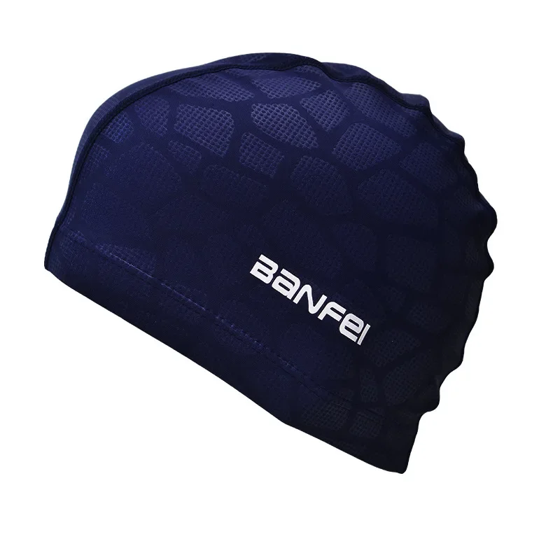 Gorro de natación deportivo de pelo largo para hombre y mujer, gorro de tela impermeable para proteger las orejas, gorro de natación duradero y Flexible de alta elasticidad