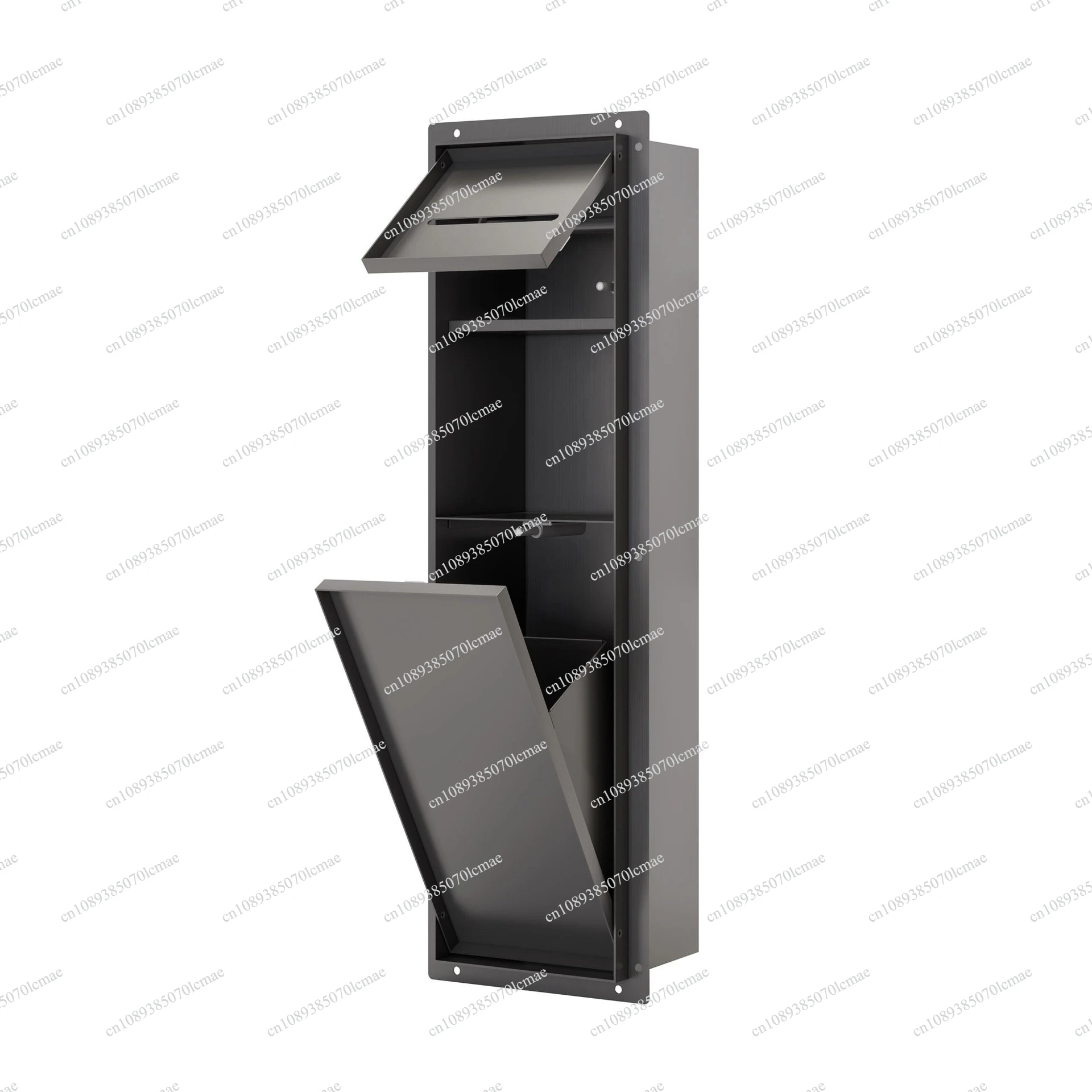 Concealed Bathroom Toilet Accessories Set Hotel Apartment Up and Down Open Concealed Tissue Box Toilet Brush Niche