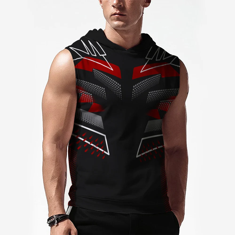 Hot Selling 2025 Men's Gym Fitness Hiking Jogging Fast Drying Breathable Vest Top New Print Oversized Menswear Tanktop Set