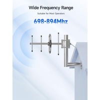 698-894Mhz Outdoor Yagi Antenna 8dBi 4G LTE Directional Antenna Universal for Cellphone Signal Booster/Cellular Repeater/Scanner