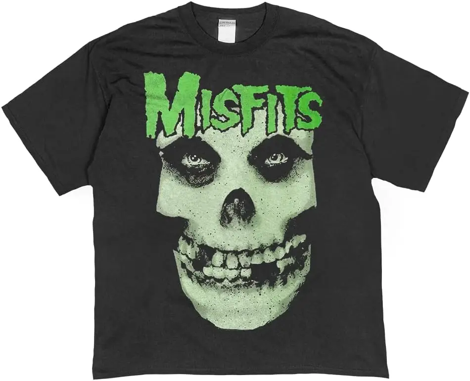 Plastic Head Men's Misfits Glow Jurek Skull Crew Neck Short Sleeve T-Shirt