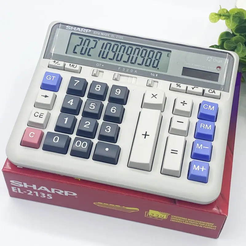 

Large Button Calculator Bank Financial Accounting Special Large Desktop Office Business Calculadoras Sharp EL-2135 Computer