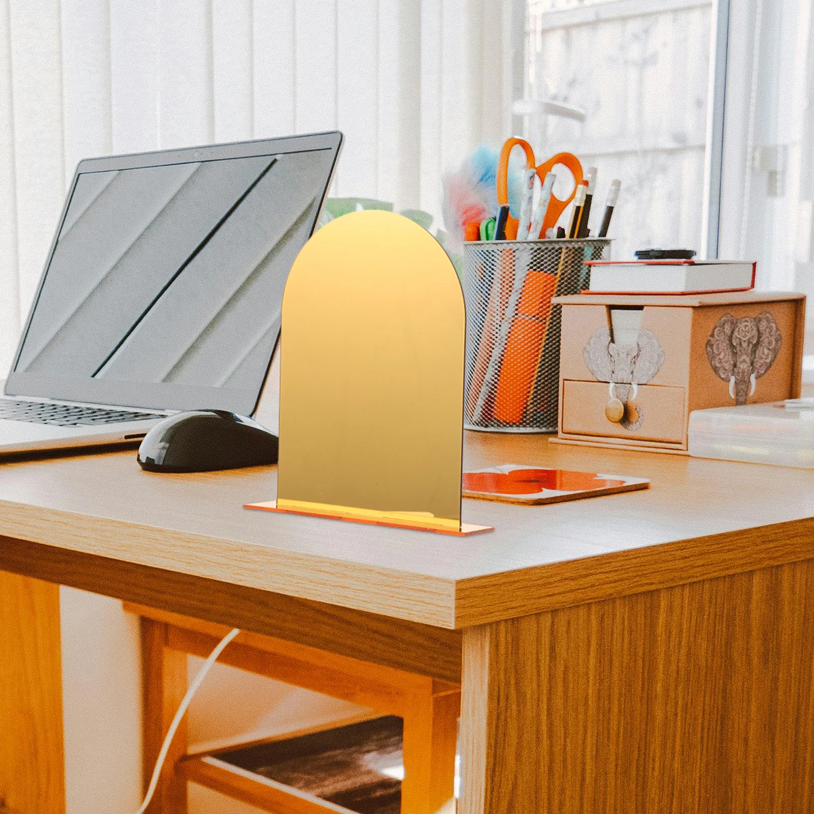 2Pcs Transparent Acrylic Bookends Decorative Book Organizer Clear Book Holder for Office Study Home Decorative Books