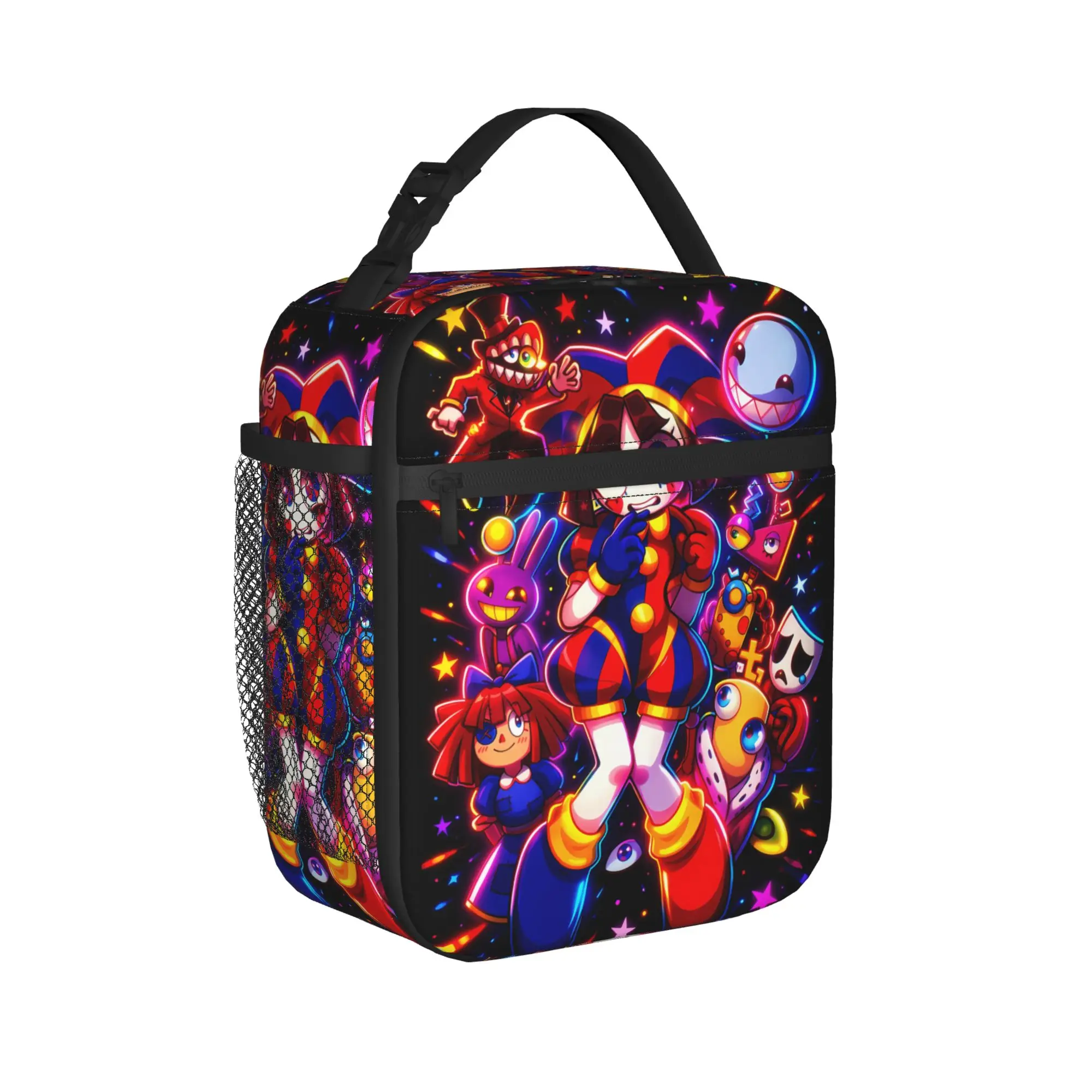 Jax Cartoon Digitals Circus Thermal Lunch Bag For Men  Print Picnic Lunch Box Casual Portable Insulated Oxford Cooler Bag