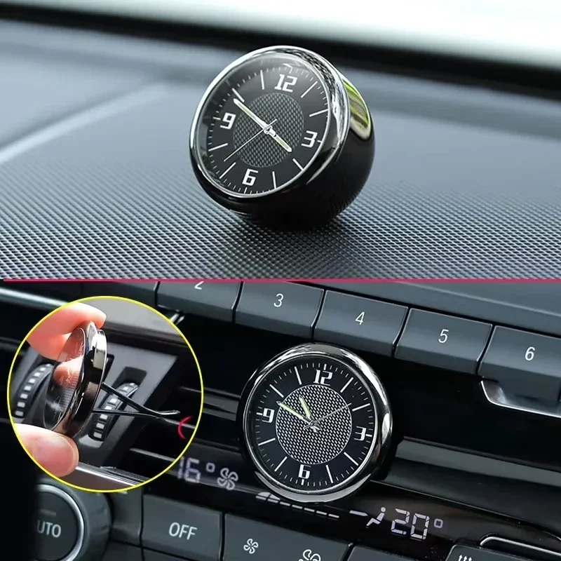 Luminous Car Dashboard Clock Quartz Movement Accurate Timekeeping Non Slip Base Universal Auto Interior Decor For All Cars