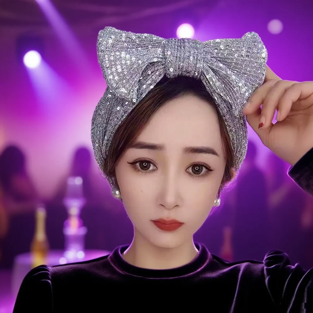 

Тюрбан с блестками и бантом, хиджабы, блестящая шапка от рака, химиотерапевтическая шапка, эластичные шапочки, капот, женский мусульманский хиджаб, платок, повязка на голову, новинка