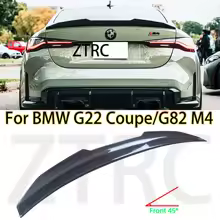 Alerón trasero de fibra de carbono para coche, accesorio para BMW 4 Series G22 Coupe/G82 M4 PSM Style, material de fibra de carbono Real, ala de maletero, blac brillante, 2020-2024 - AliExpress 34
