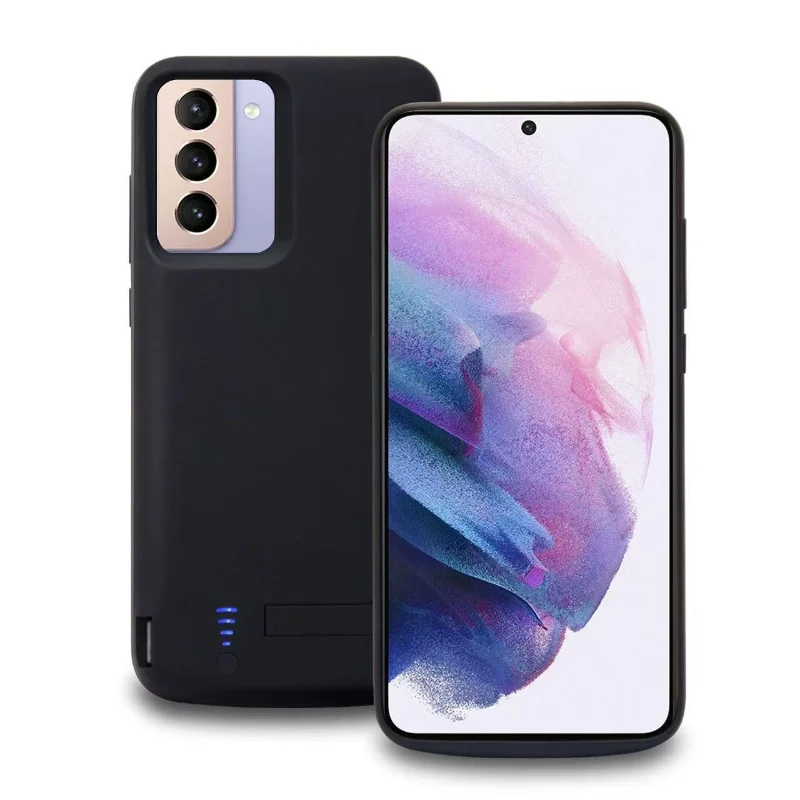 For Samsung Galaxy S Series Wireless Charging Case Rechargeable Portable Charging Cover Extended Battery Pack Charger Power Case