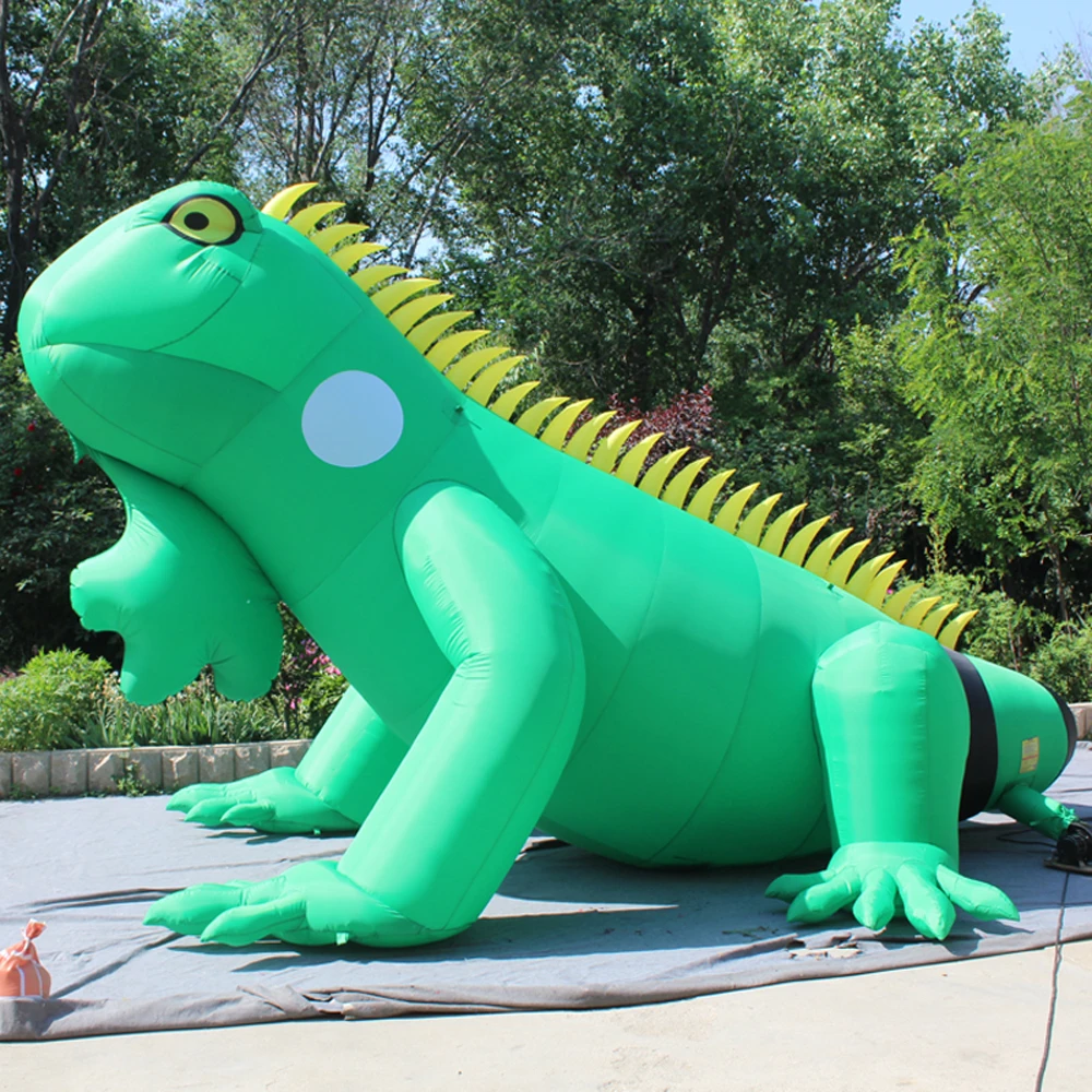 Customized simulation wild animal replica 14.5ft giant inflatable lizard for decoration