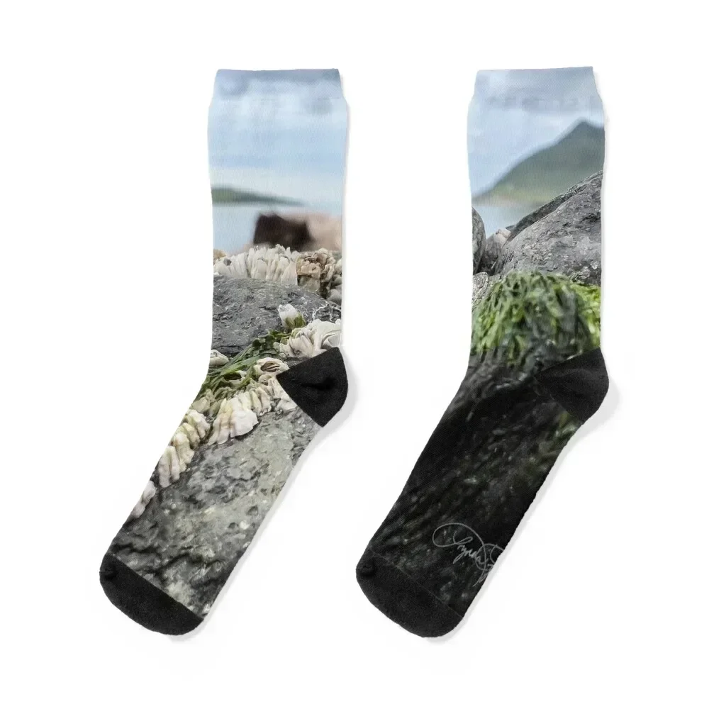 

AleutianLife Heart of Stone and Sea Socks funny sock Rugby Socks For Men Women's