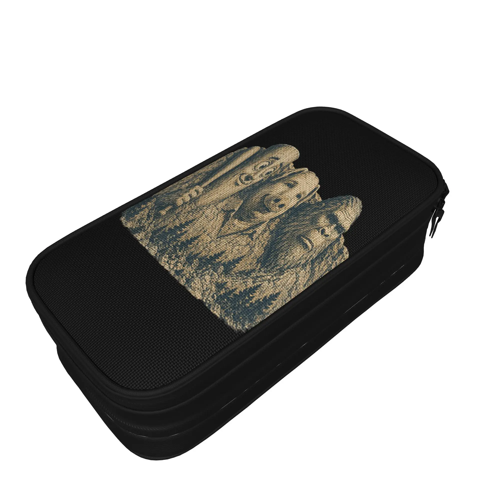 John Pork Trio at Mt Rushmore Funny Meme Art Parody Brainrot Pencil Case School Pencil Cases Canvas Boy College Pencil Pouch