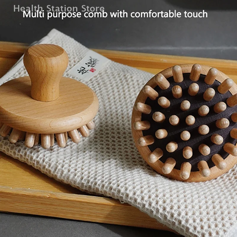 

Body Anti Cellulite Brush Soothing Wooden Essential Oil Spa Air Cushion Massage Hair Comb Scalp Massage Brush Body Massager