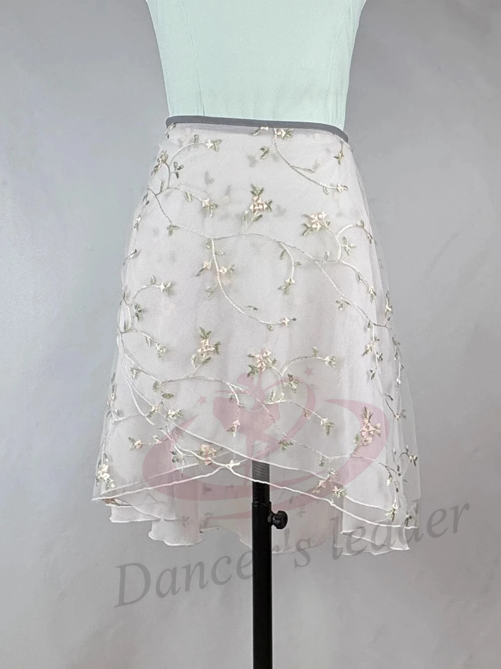 Ballet Dubbellaags Geborduurde Dansjurk Vrouwen Dansrok Gymnastiek Oefenrok Volwassen Balletkostuum Lyrische Rok