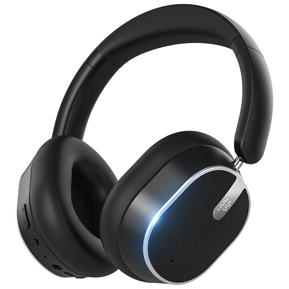 

Active Noise Cancelling Headphones, Wireless Over-Ear Bluetooth 6.0 Headphones ANC, Hi-Res Audio, 50H Playtime, Deep Bass