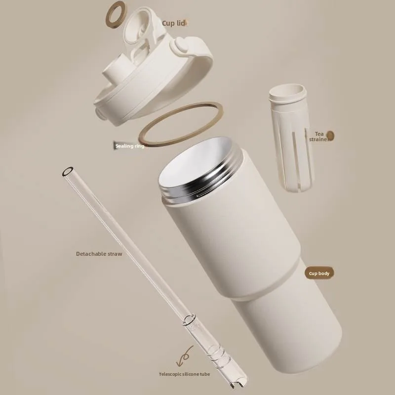 

Large Capaci 36 Stainl Steel Cerc Insulated Coffee Cup Portable Double Drink Car Cup Modern mat Deep Space ey