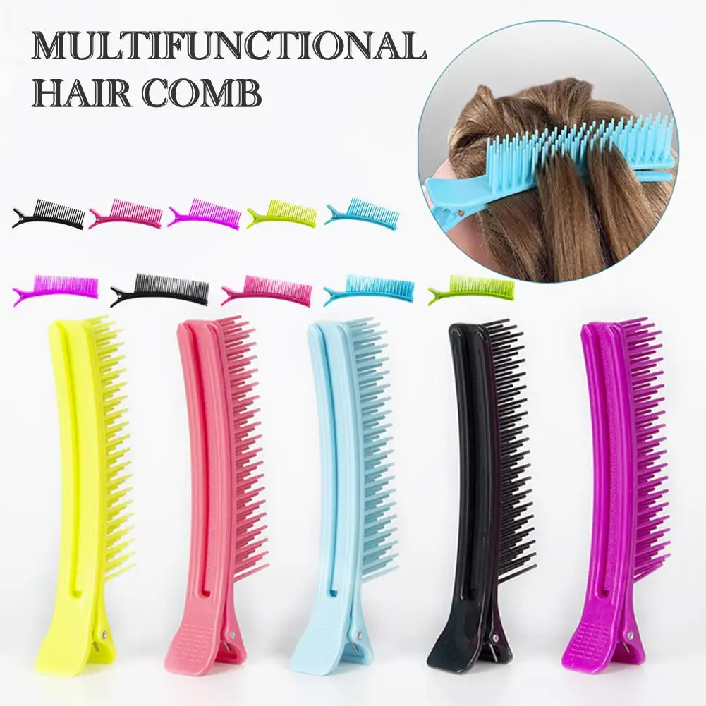 Hairdressing Multifunctional Assistant Perm And Dyeing Tools Hairpin Partition Clip Styling Clip Bangs Comb Anti-static Material