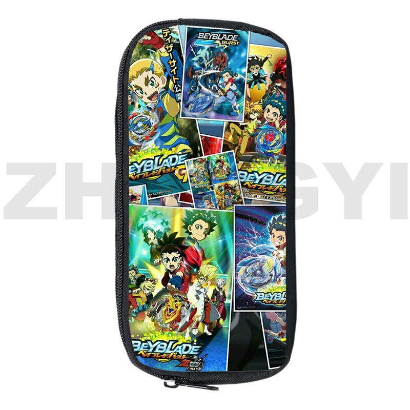 Student Beyblade Burst Cosmetic Cases Teenager Pencil Case 3D Print Beyblade Burst Anime Makeup Box School Supplies Zipper Pouch