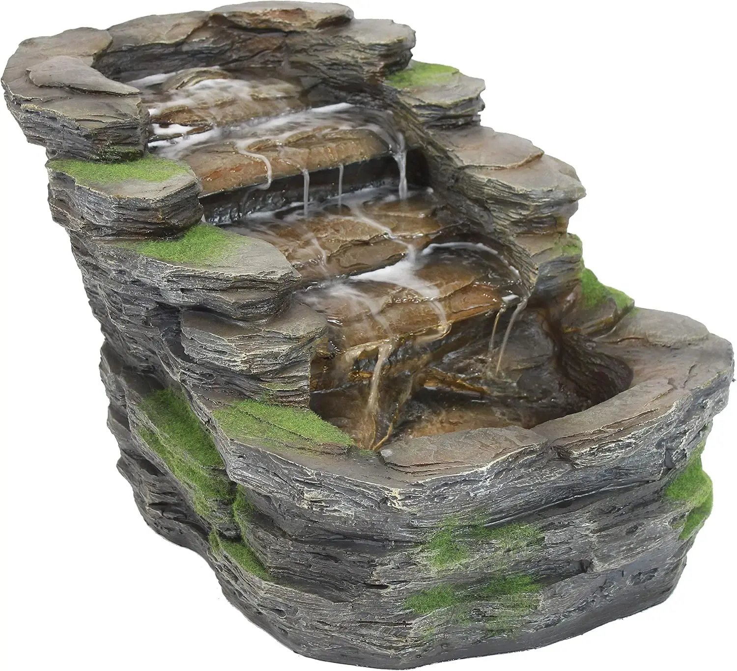 

Shale Falls 13-Inch Outdoor Fountain - LED Lights - Polyresin - Electric Submersible Pump with Adjustable Flow Rate