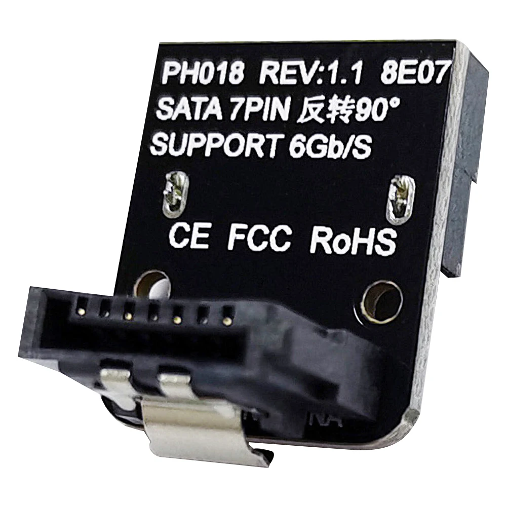 90 Degree SATA Adapter SATA 7Pin Female To 7pin Male Adapter 6Gbps Converter Up /Down Mainboard Motherboard for Desktops SSD HDD