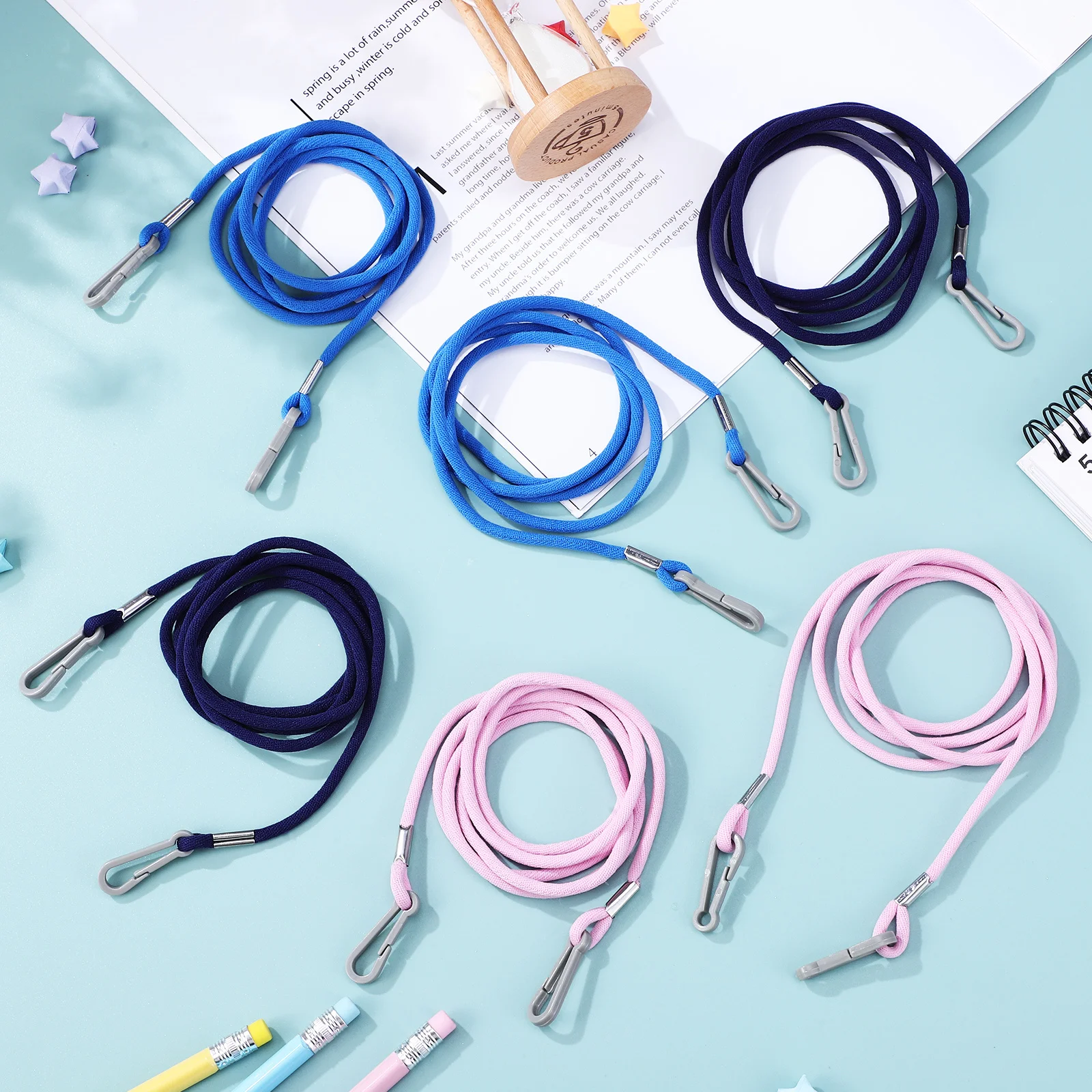 

6 Pcs Children's Glove Lanyard Kids Mitten Clips Anti lost Rope For Gloves Portable Strap Nylon Comfortable Soft Matching