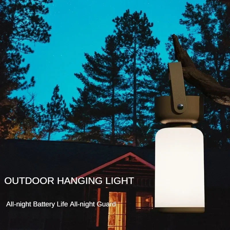 Portable Camping Lantern 3 Colors Dimming Touch Ambient Light Rechargeable Outdoor Emergency Flashlight Eye Protect Reading Lamp