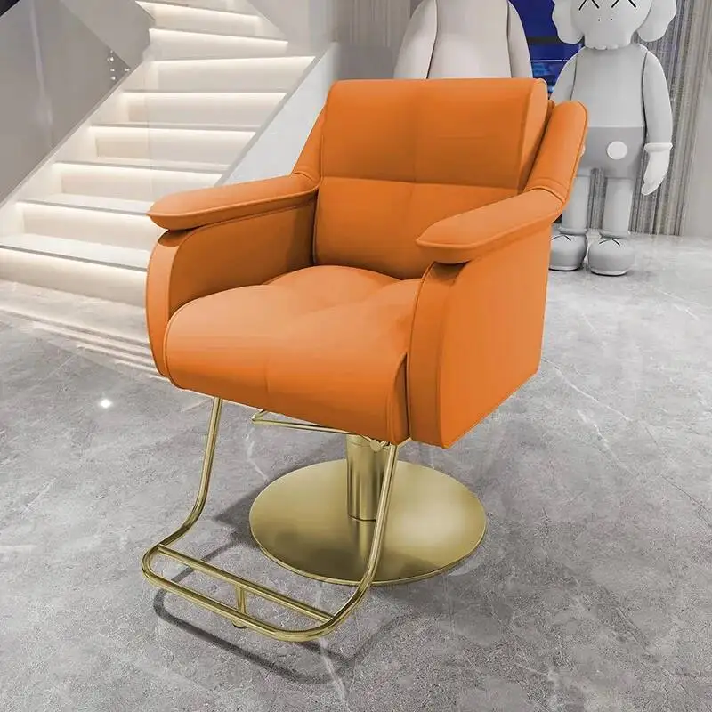 كرسي حلاقة حديث بسيط، كرسي تصفيف شعر دوار جمالي فاخر، كرسي تجميل مريح، أثاث باربيريا