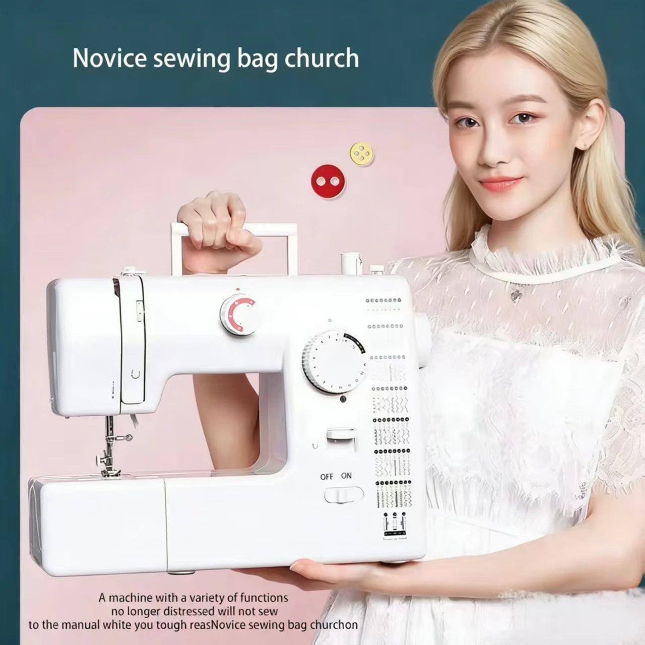 Picture 6: New Household Electric Sewing Machine 59 Built-in Stitches Overlock & Buttonhole Function