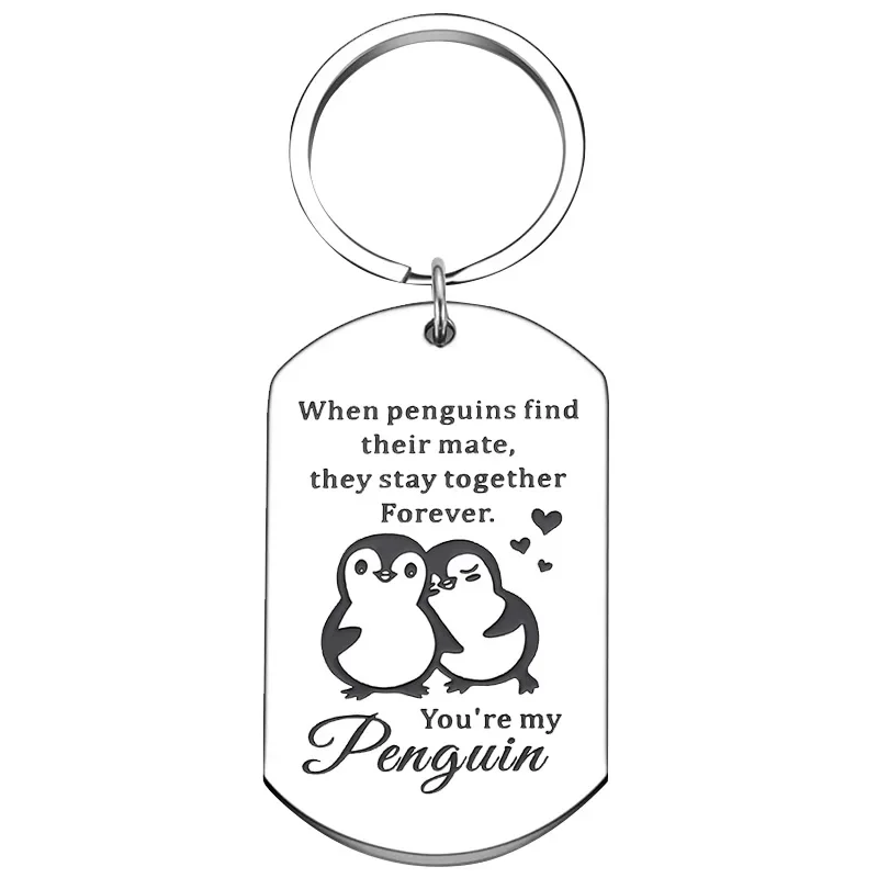 Cute Funny Penguin Gifts Keychain Birthday Valentines Gift Key Chain Pendant Boyfriend Girlfriend Husband Wife Couples Gift view 6