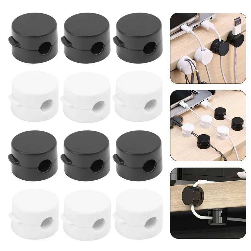 Magnetic Cord Holder Self-Adhesive Mini Cable Clips Mouse Keyboard Smart Phone Charging Cord Organizer Data Cable Storage Holder