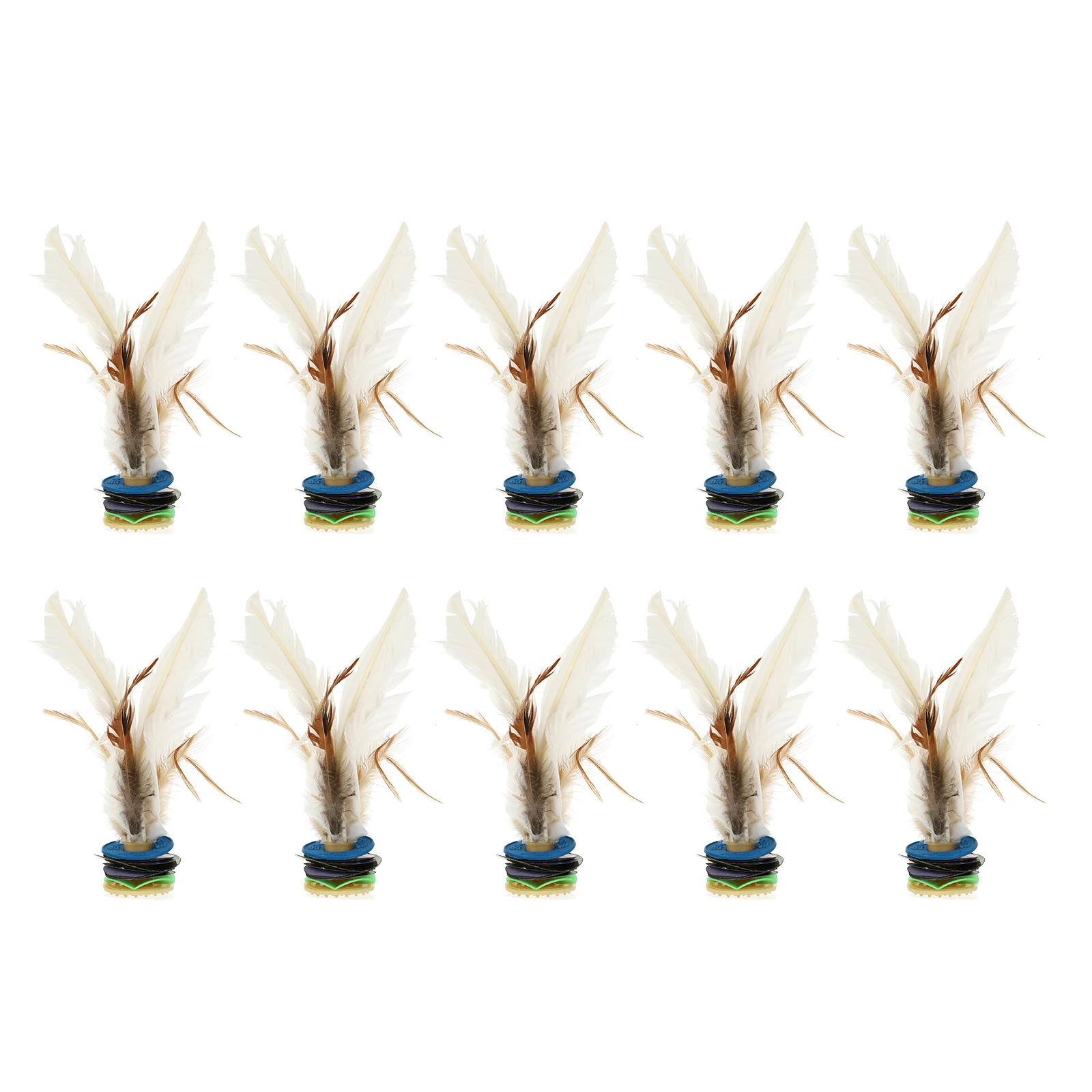 

10pcs Fitness Shuttlecock High Elasticity Badminton Premium Material Ideal Game Kick Shuttlecocks Toy