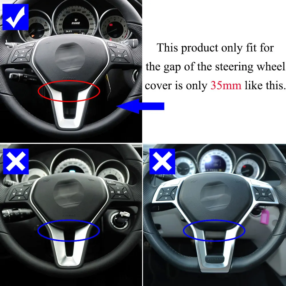 Silver Carbon Fiber Steering Wheel Outer Frame Cover Trim For BENZ C E GLK CLS Class W176 W246 W204 W212 GLK204 W156 W117 W218