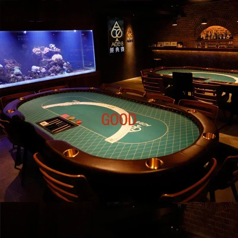 

Modern Poker Table Club Dedicated High-End Poker Table Solid Wood Tiger Foot Table