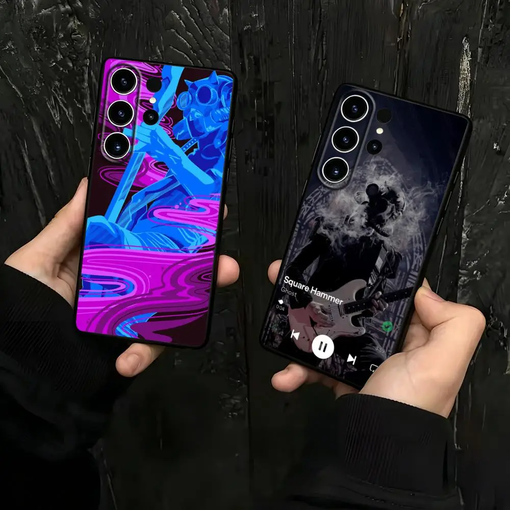 Fashion guitarist Swiss ghoul Phone Case For Samsung Galaxy S26 S25 S24 S23 S22 S21 S20 Plus Ultra Note20 Soft Black