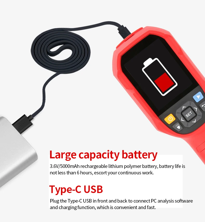 UNI-T UTi260B Handheld Infrared Thermal Imager With Thermal Camera Lens Resolution 256 x 192 (Including Battery) With IP65