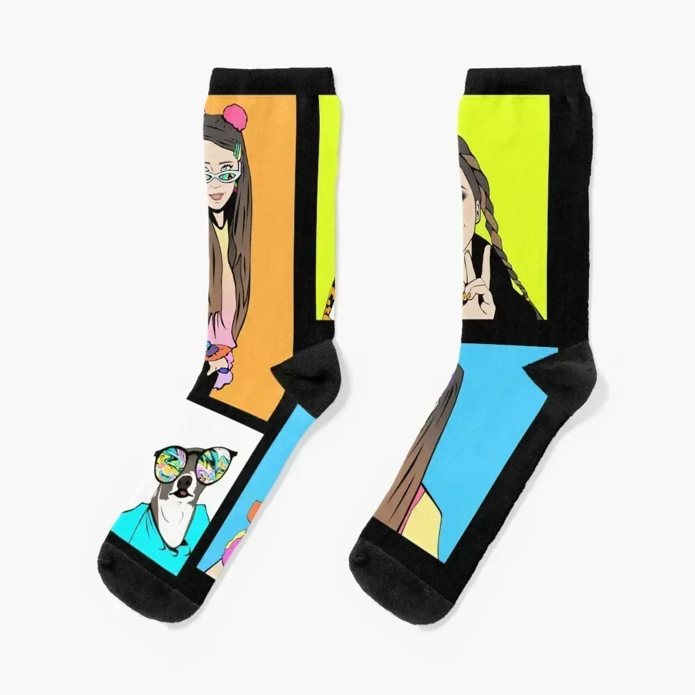 

Jenna Marbles Stickers Socks snow japanese fashion christmas gifts ankle Woman Socks Men's