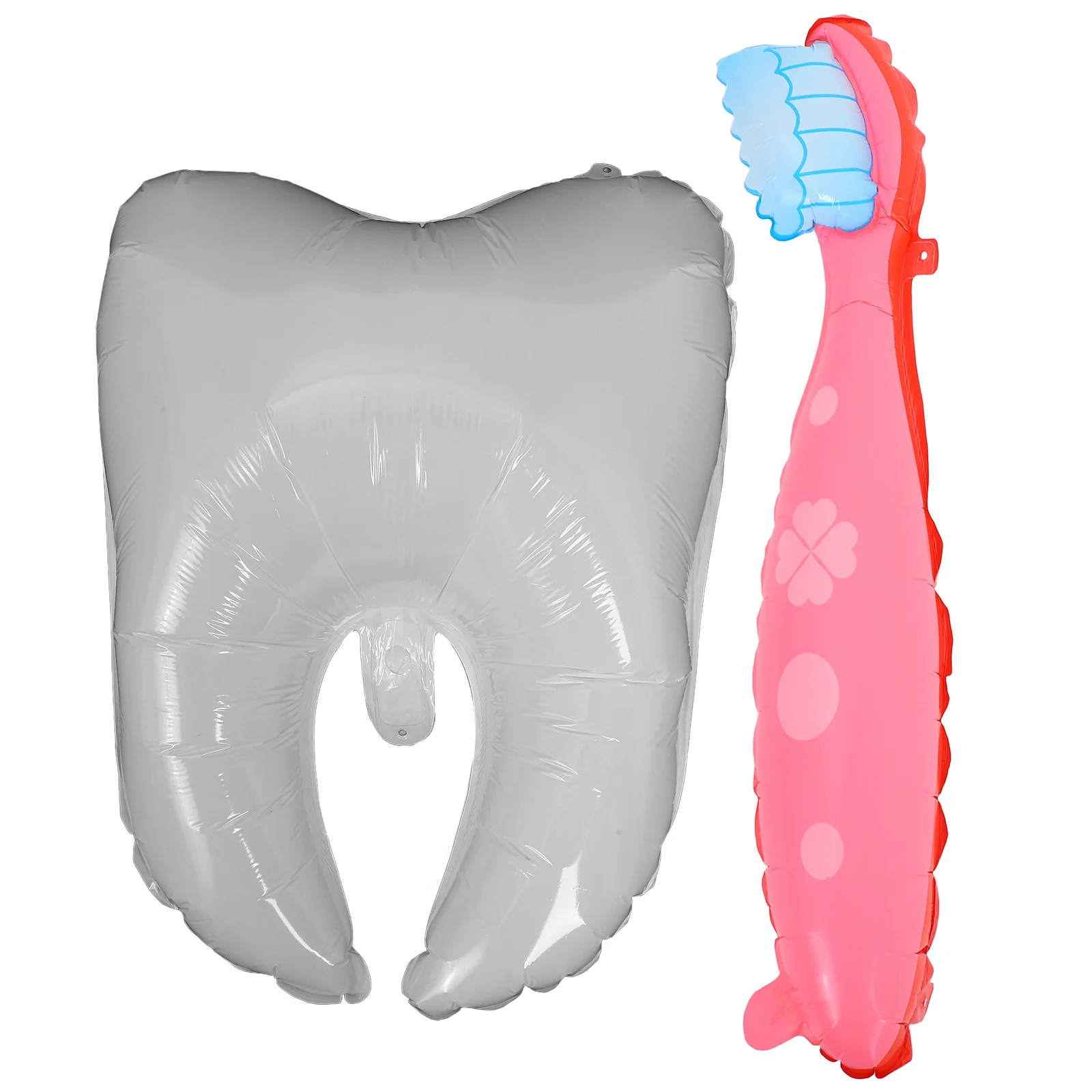 

2Pcs Baby Oral Health Cartoon Tooth Balloons White Tooth Shape Teeth Theme Party Decorations Baby Shower Essentials