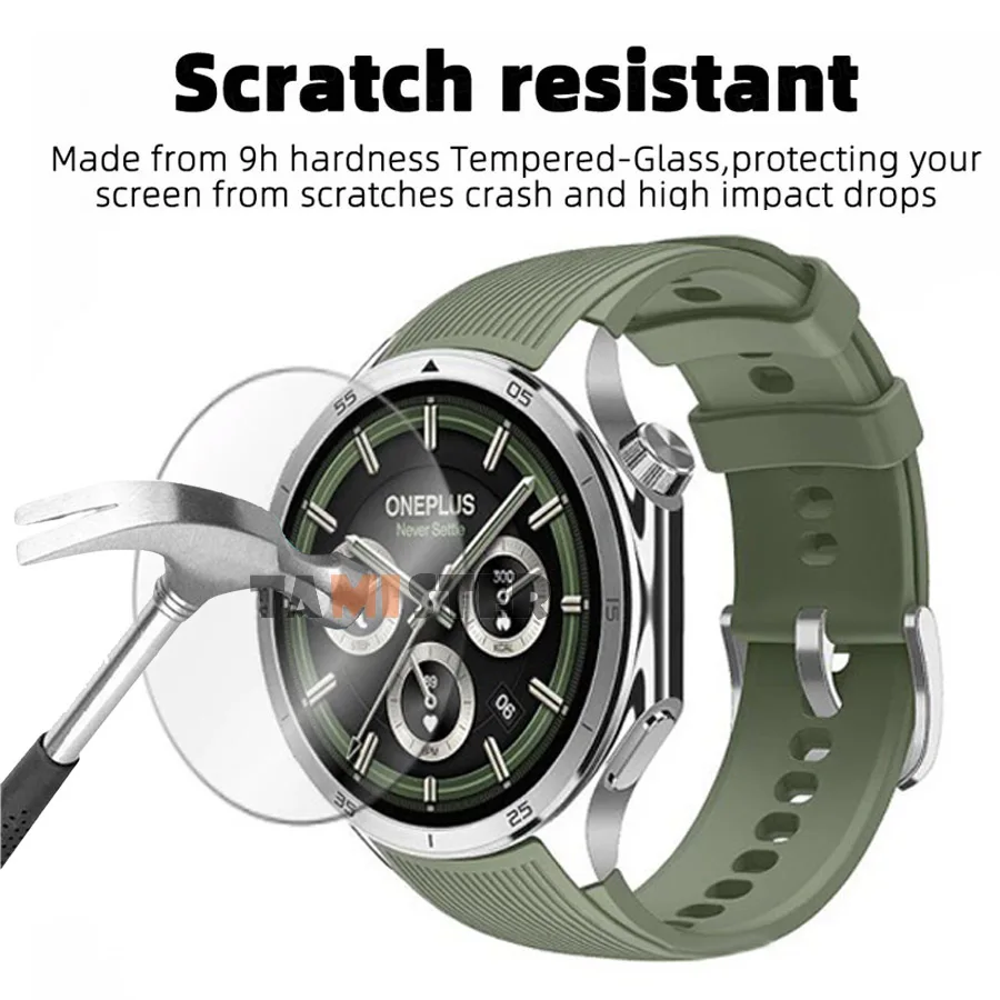 Защитная пленка из закаленного стекла для смарт-часов OnePlus Watch 3, защитная пленка от царапин для OnePlus Watch 3, аксессуар для чехла