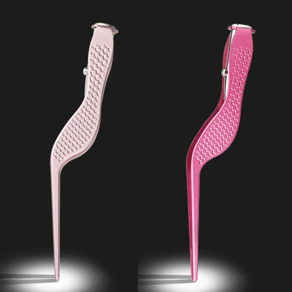 Ear Pick Tweezer Earwax Removal Earpick Picking Tool Curette Cleaner Cleaning Pink LED Child