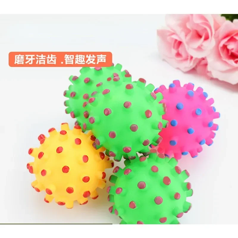 1pcs Diameter 6cm Squeaky Pet Dog Ball Toys for Small Dogs Rubber Chew Puppy Toy Dog Stuff Dogs Toys Pets Pet Products Random