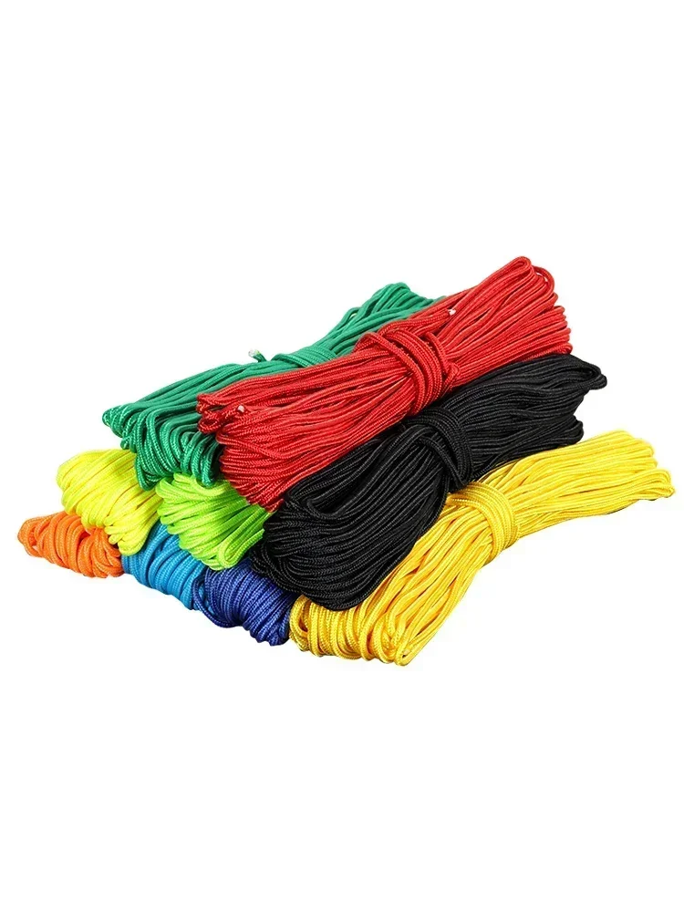 Sun Resistant and Wear-resistant Nylon Rope Colorful Woven DIY Multifunctional Rope Truck Binding Rope Anti Slip Clothesline