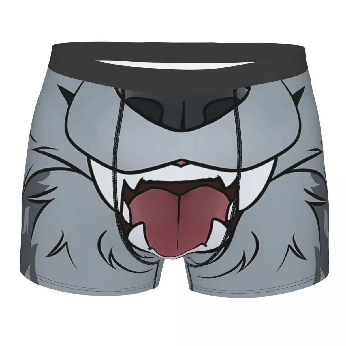 Grey Wolf Maw Underpants Breathbale Panties Male Underwear Print Shorts Boxer Briefs