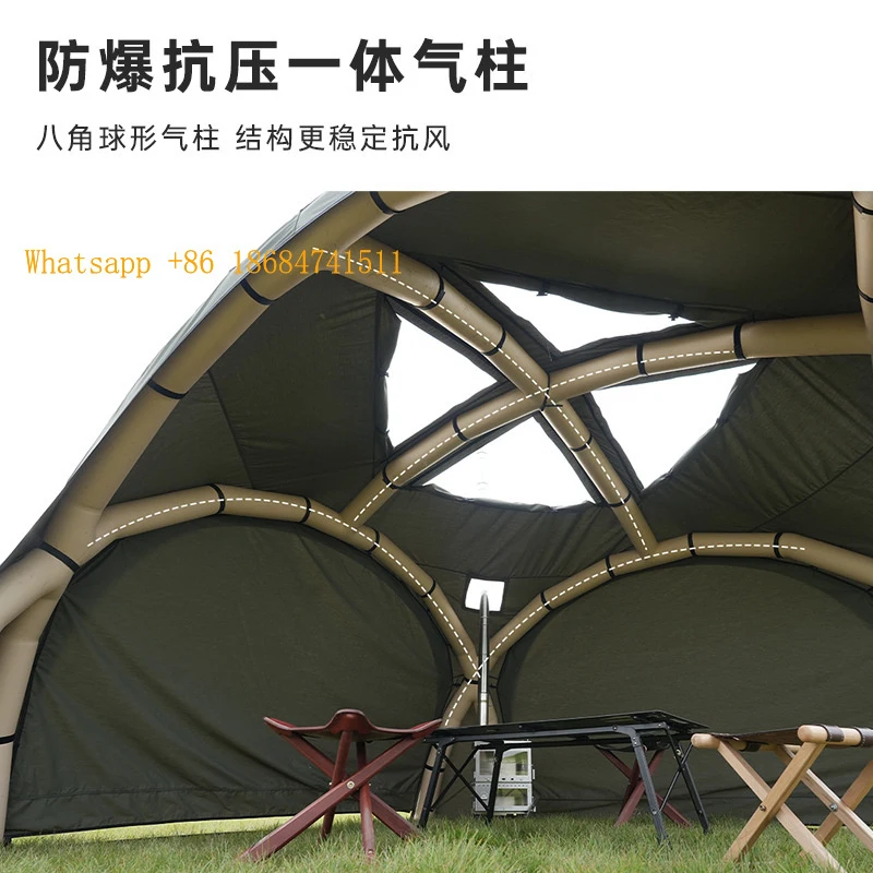 Inflatable Dome Canopy, Quick-Setup Borderless Camping Tent, Waterproof Shade Shelter Outdoor SUV Travel