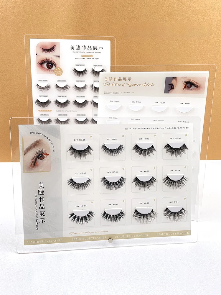 False Eyelashes Display Board Eyelash Extension Storage Rack Fake Eyelashes Try on Effect Exhibit Auxiliary Tools Display Stand