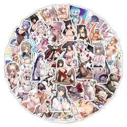 Pegatinas de Anime Genshin Impact Hentai, calcomanías sexys de dibujos animados para ordenador, taza de agua, libro de texto, decoración de equipaje, 50 piezas