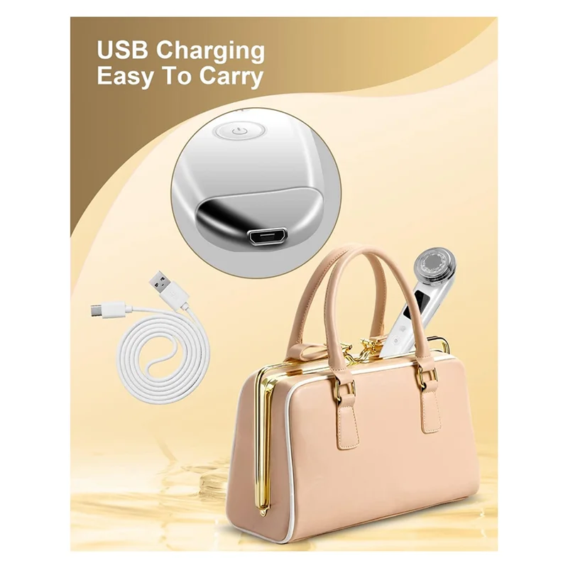 A83G-เครื่องนวดหน้าไฟฟ้ายกกระชับใบหน้า 4 ใน 1 เครื่องนวดหน้าต่อต้านริ้วรอยกระชับเครื่องมือดูแลผิว (สีขาว)